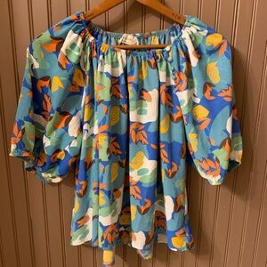 Vibrant Floral Women's Blouse